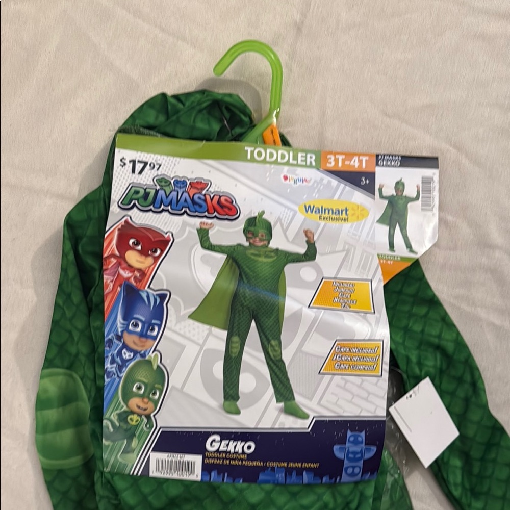 Pj masks gekko toddler 3t 4t costume disguise Walmart exclusive Power